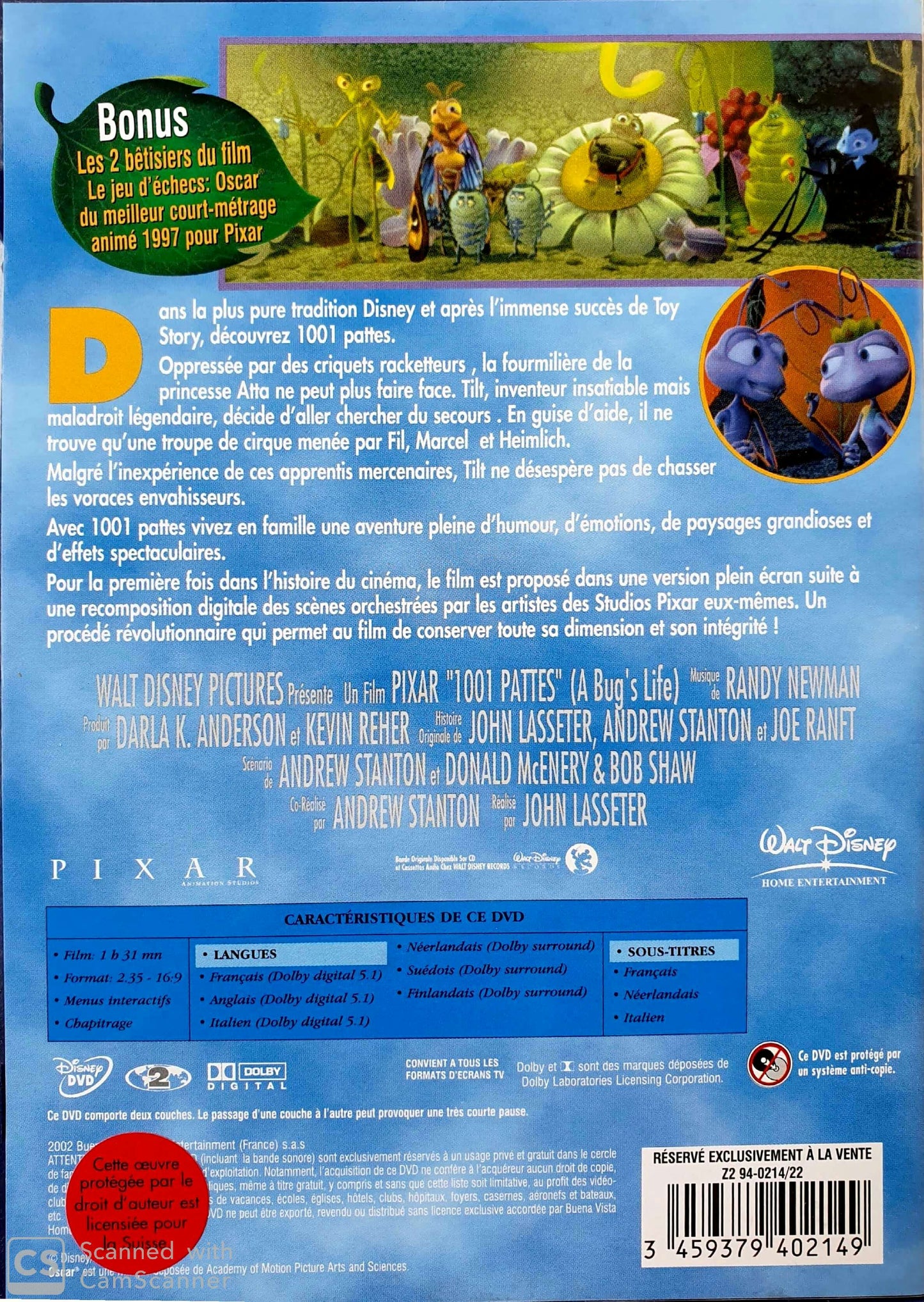 1001 Pattes (a bug's life) EN, FR Disney (4606739841079)
