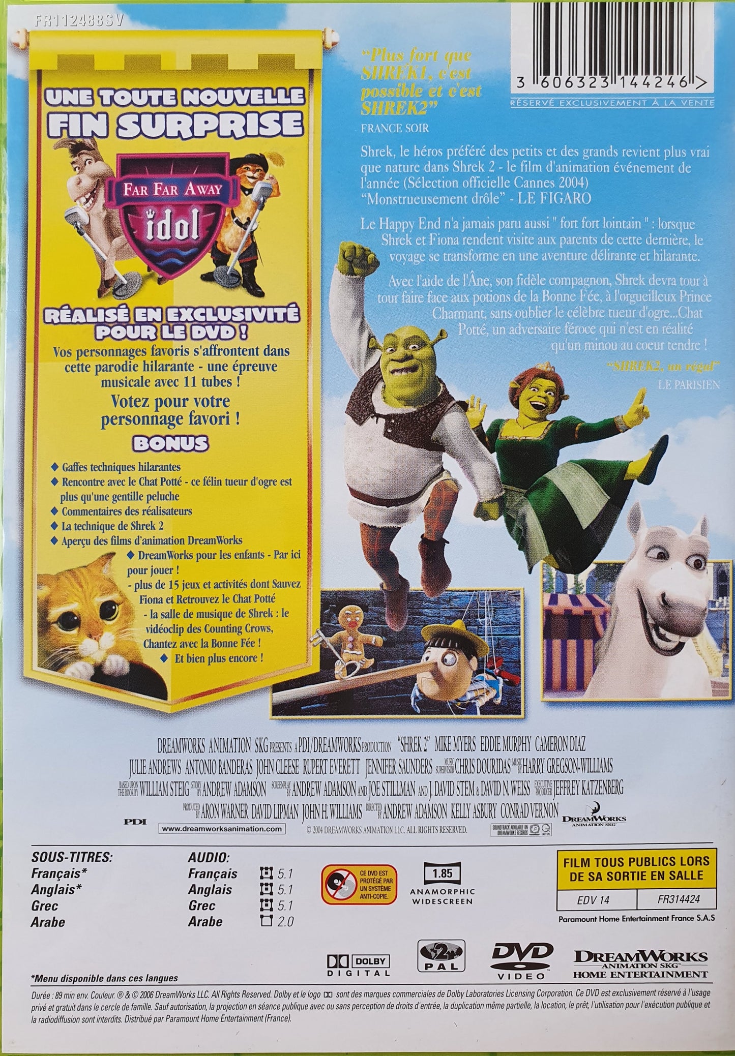 2 DVD: Shrek & Shrek 2 En, FR Shrek (4601804324919)