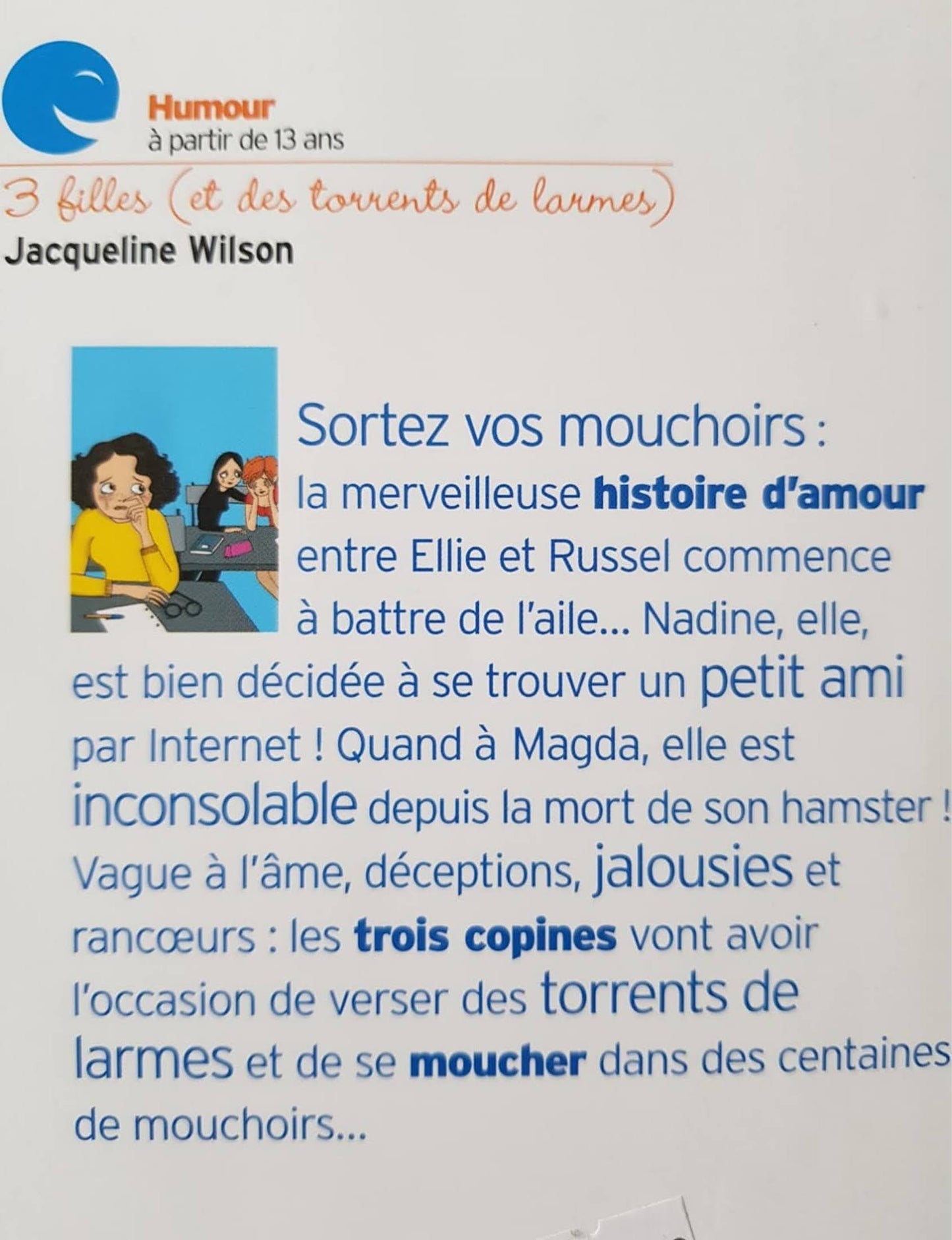 3 Filles ( et des torrents de larmes) Like New Jacquiline Wilson (6243837935801)