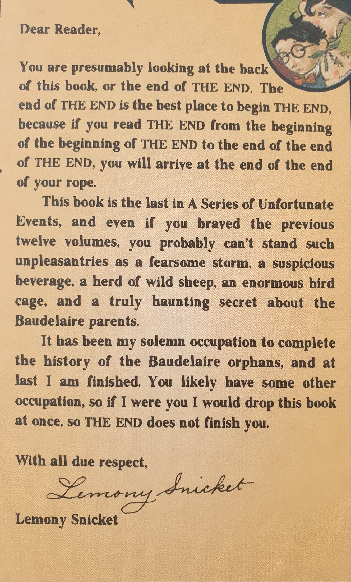 A Series of Unfortunate Events - THE END Like New, 7+ Yrs Recuddles.ch (6664904310969)