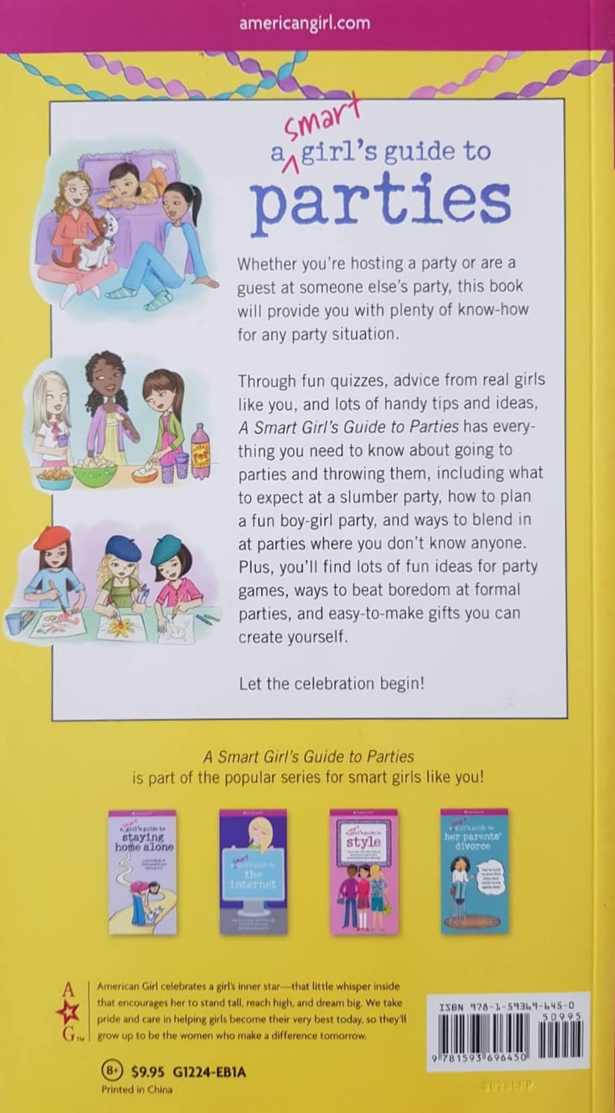 A SMART GIRL'S GUIDE TO PARTIES Like New American Girl (6261481013433)