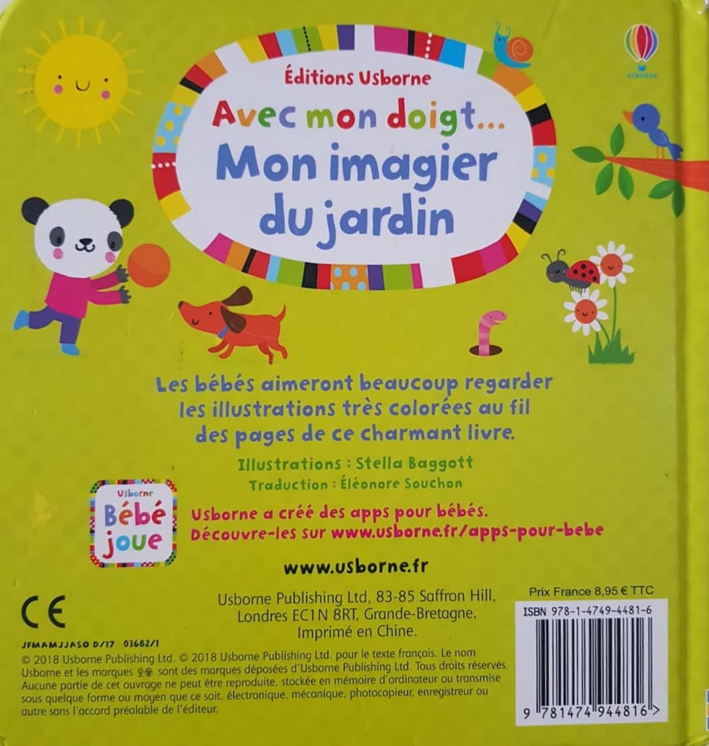 Avec Mon doigt… Mon imagier du jardin Very Good Usborne (6250210263225)
