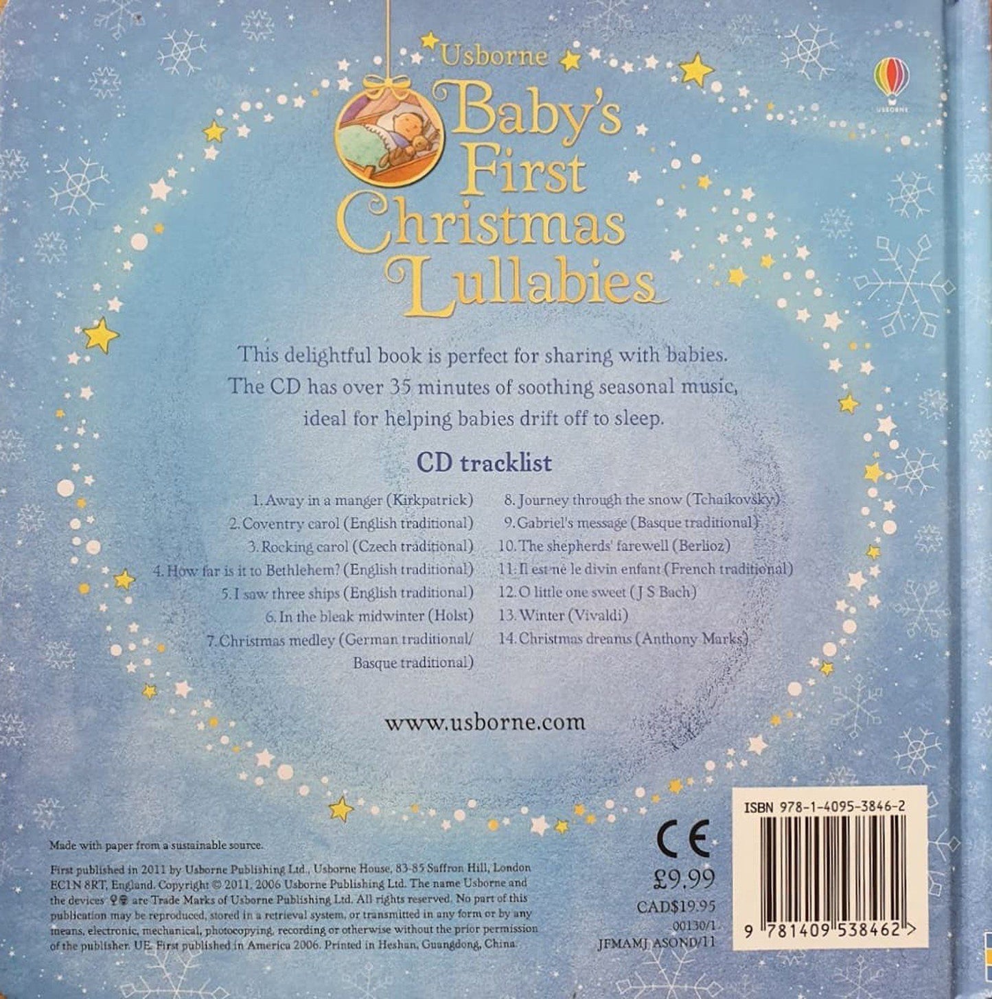 Baby's First Christmas Lullabies Like New, 0-5 Yrs Caroline Faivet (6652477341881)