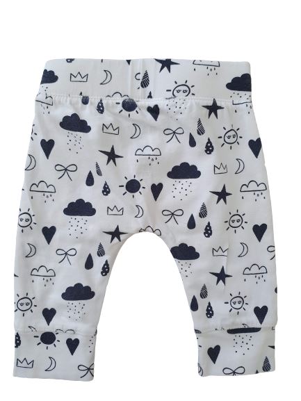 Black & White Printed Pant BABY, 3-6 months BABY (4610898100279)