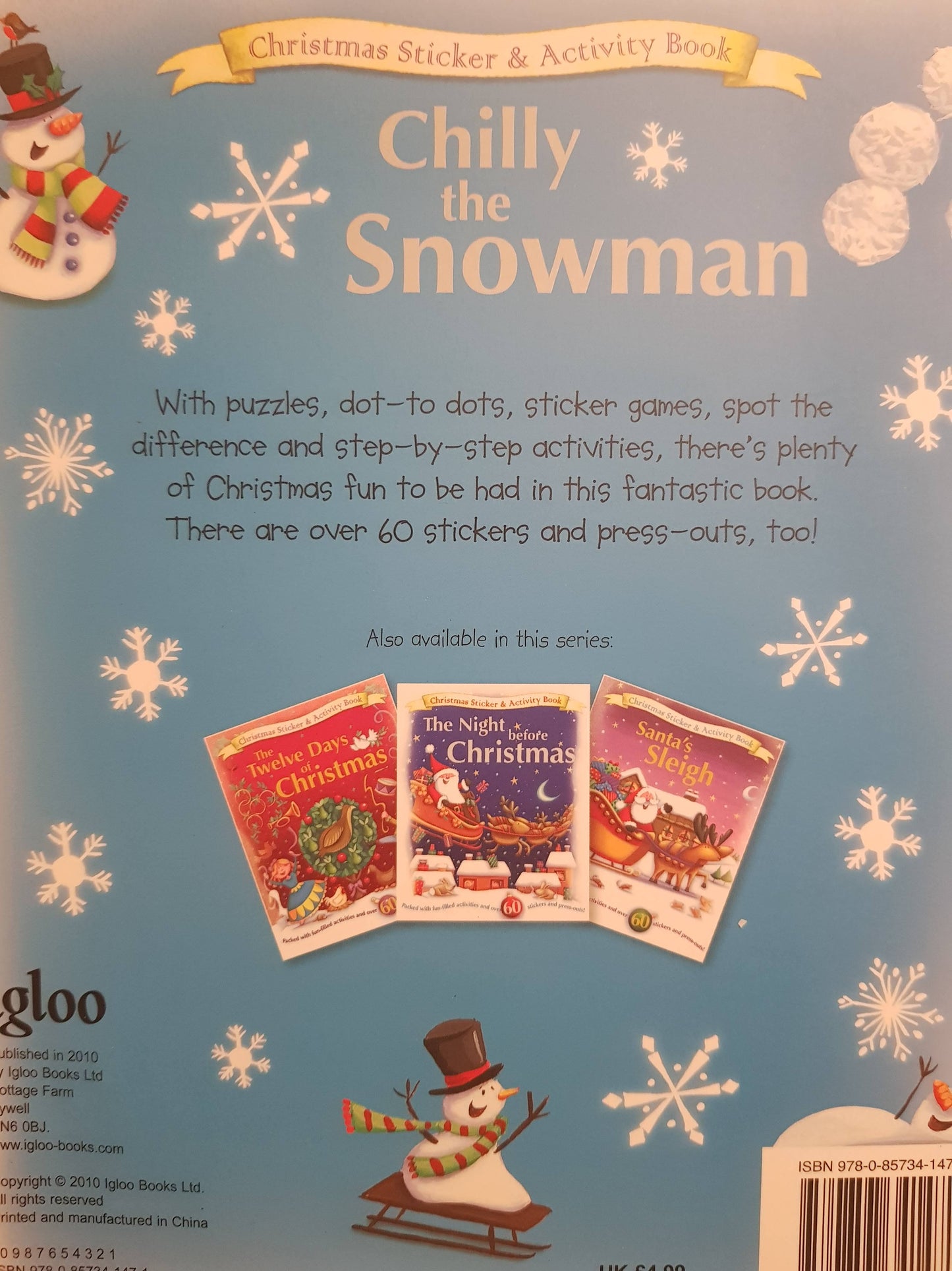 Chilly the Snowman Like New Recuddles.ch (6170513735865)