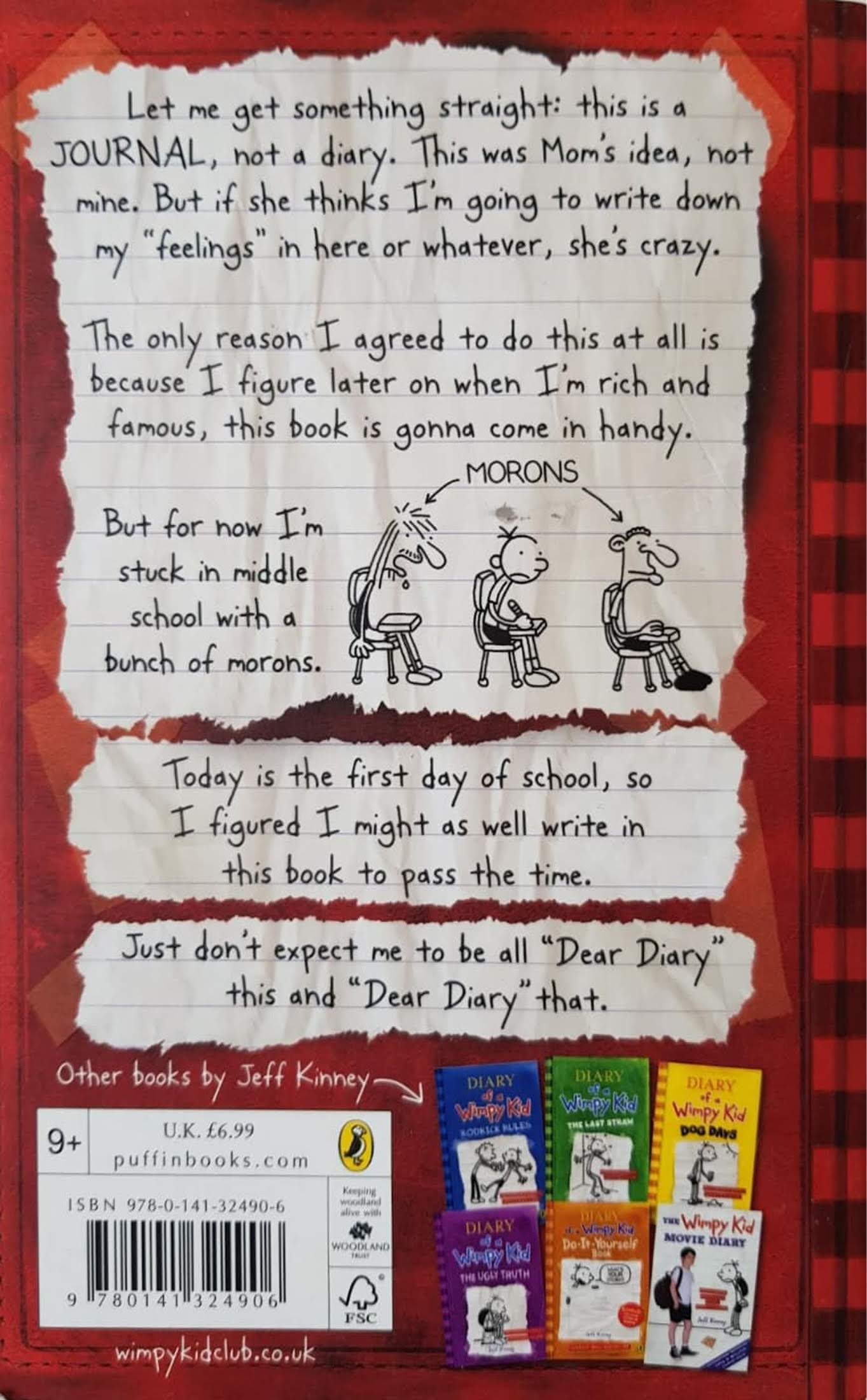 Diary of a Wimpy Kid Like New, 9-12 Yrs Wimpy Kid (6557553131705)