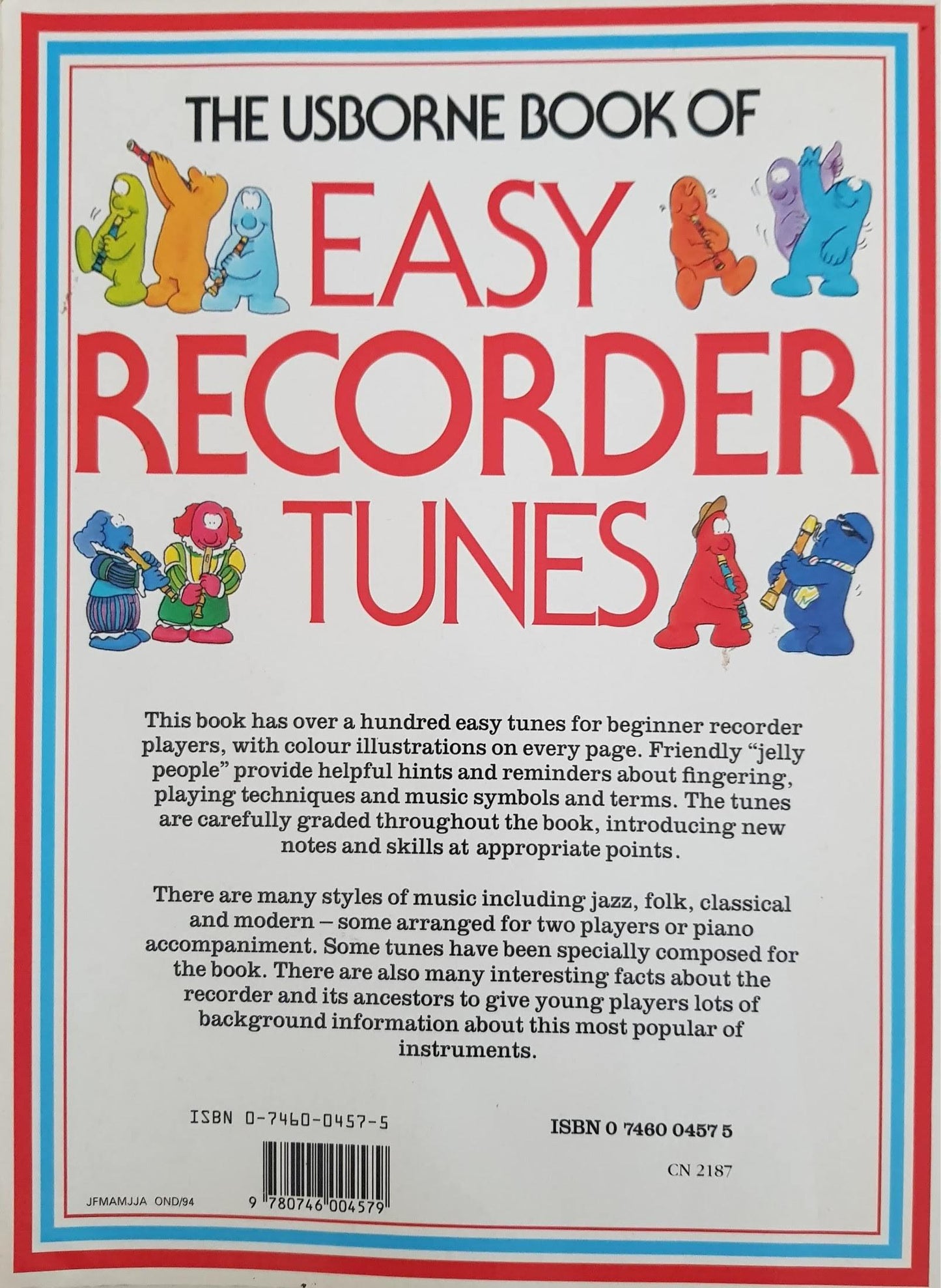 Easy Recorder Tunes Very Good Usborne (6149127864505)