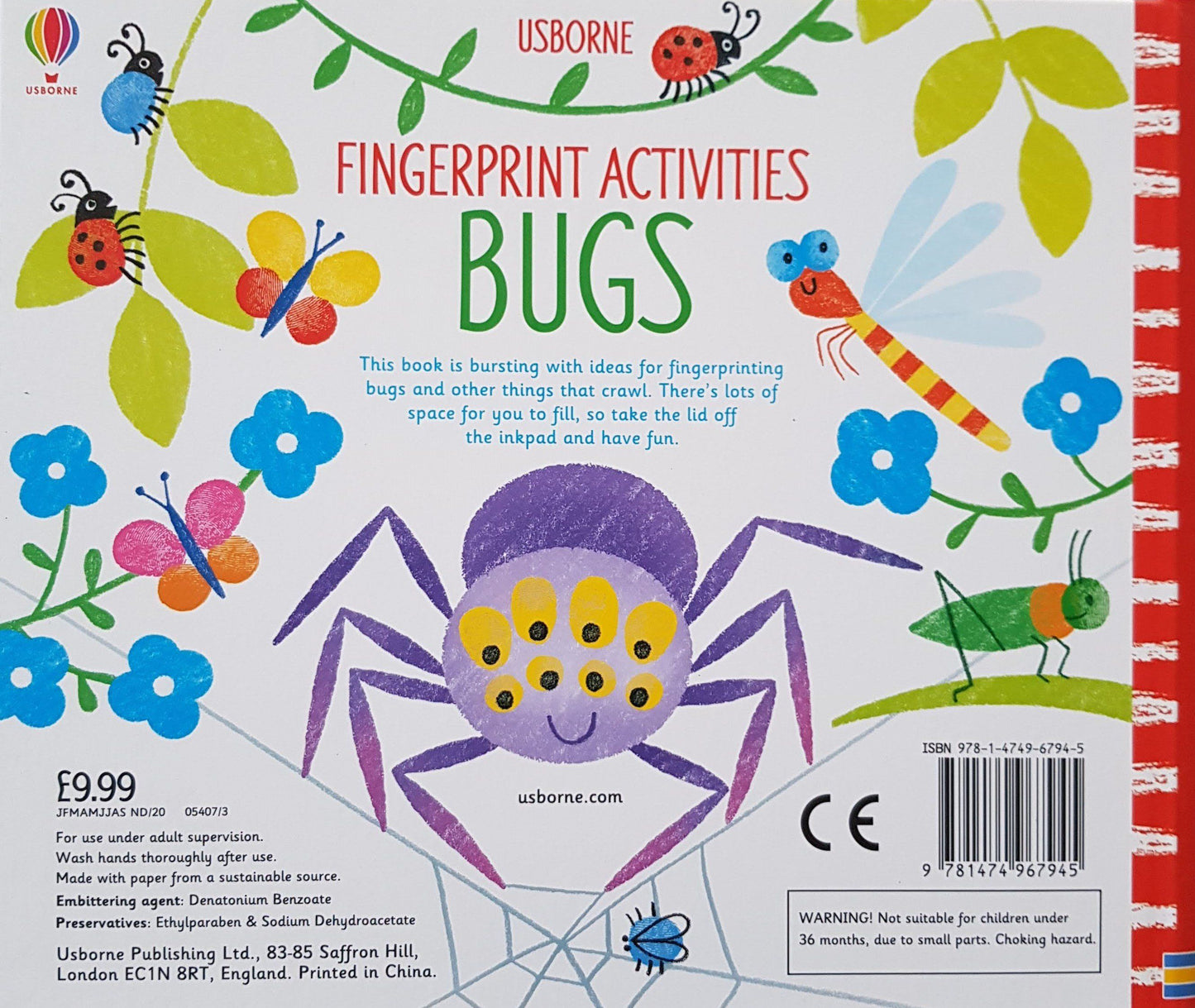 Fingerprint Activities Bugs New Usborne (6271837667513)