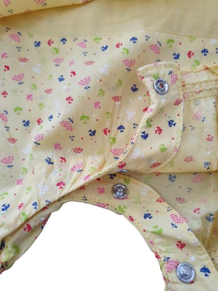 Floral Yellow Romper 3 months (60 cm) Not Known (4610898657335)