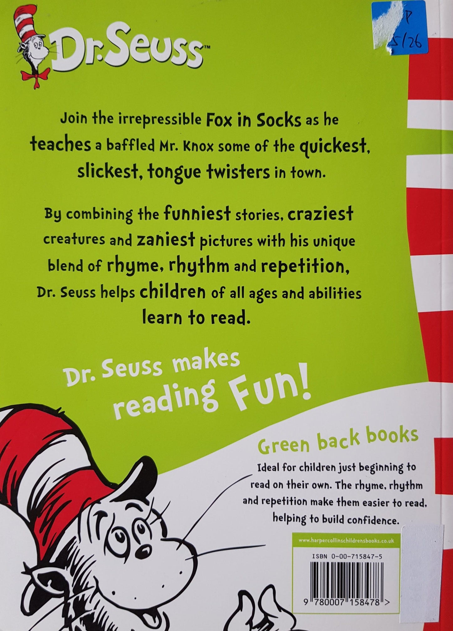 Fox in Socks Very Good , 0-5 Yrs Dr seuss (6553921585337)