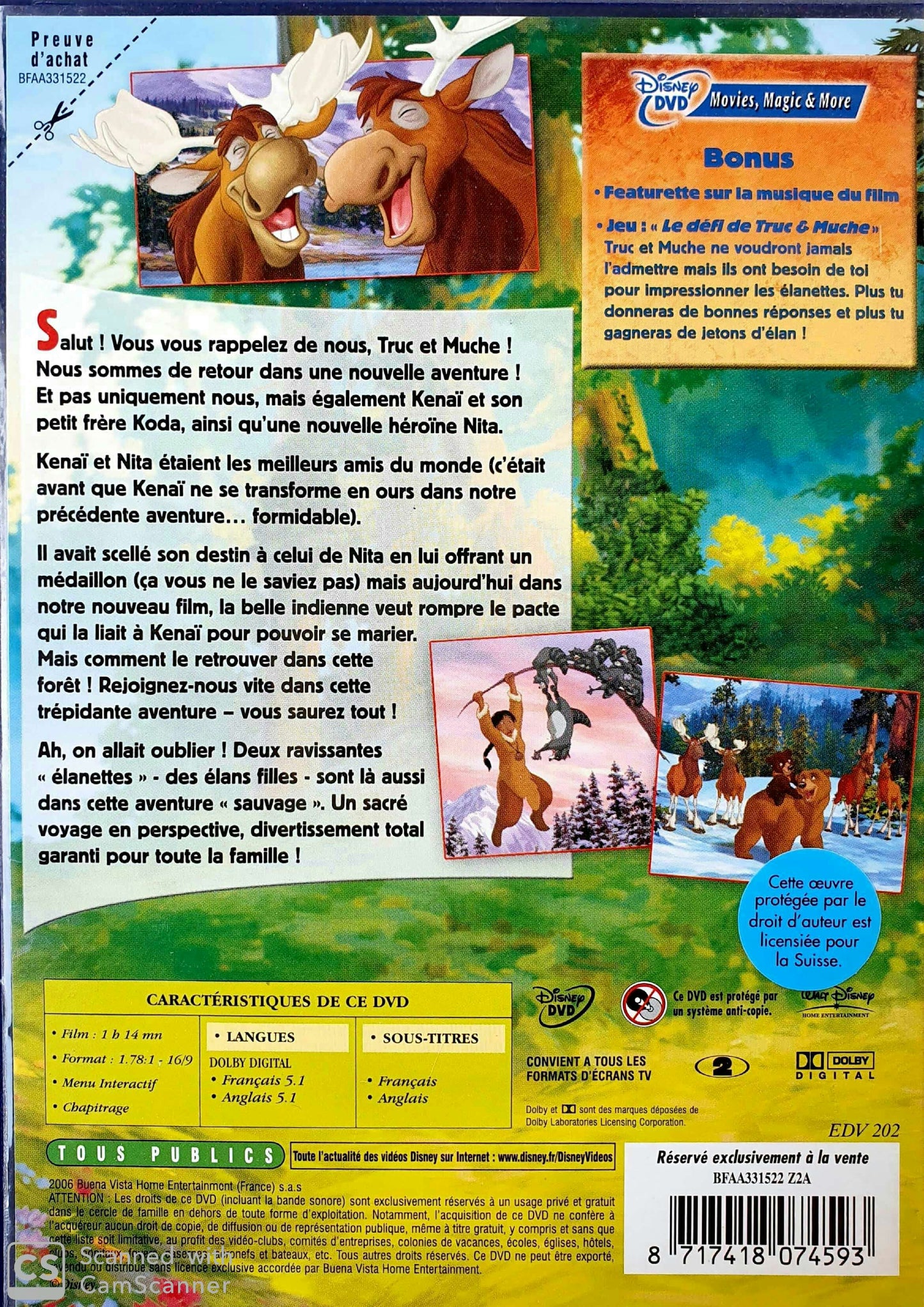 Frère des ours 2 EN, FR Disney (4606740135991)