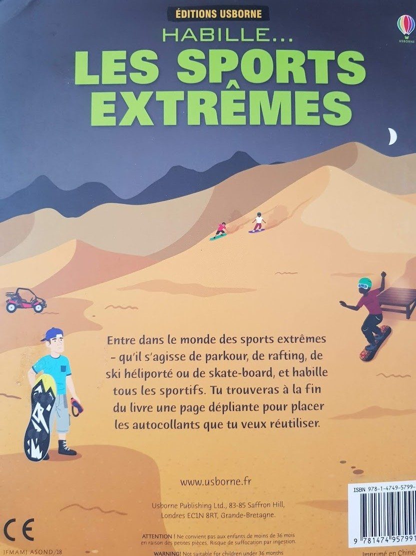 HABILLE... LES SPORTIFS ET LES SPORTS EXTRÊMES Like New usborne (6250201841849)