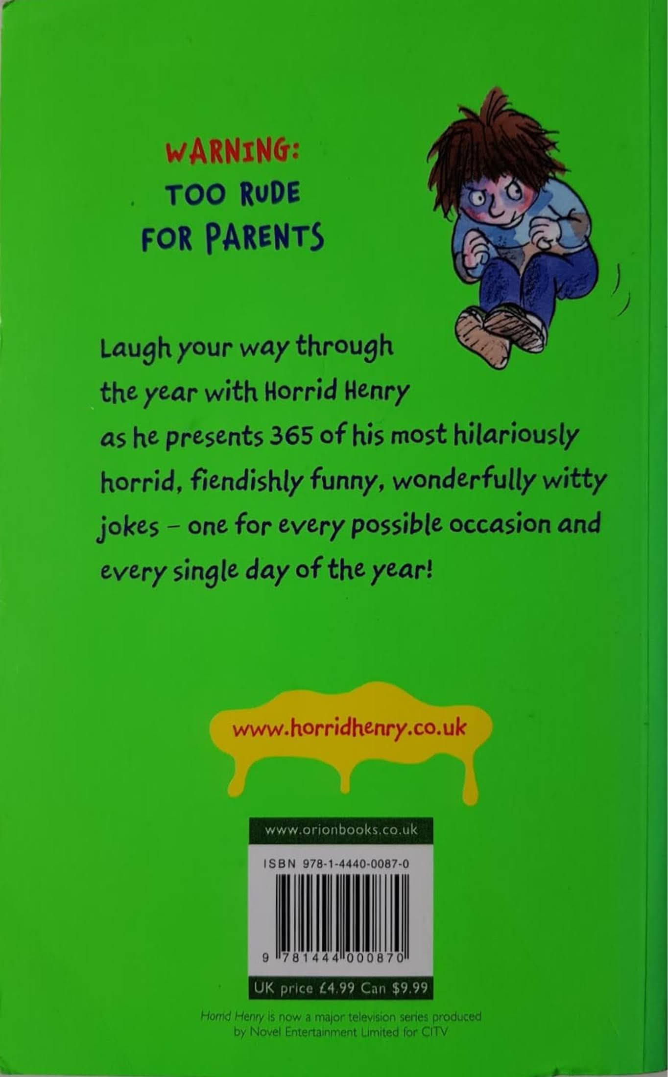 Horrid Henry's Helariously Horrid Joke Book Like New, 6+ Yrs Horrid Henry (6557553000633)