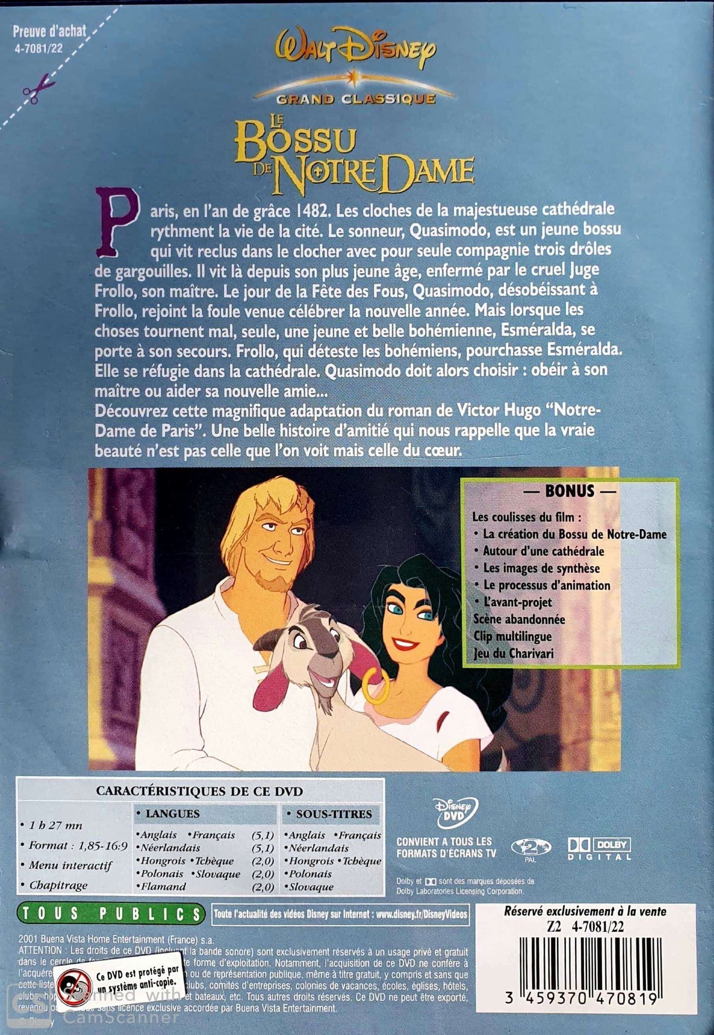 Le Bossu De Notre Dame EN, FR Disney (4606740955191)