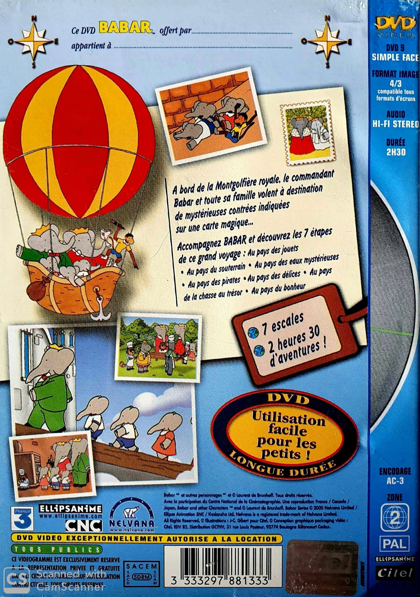 Le Grand Voyage de Babar EN, FR ReCuddles (4606740889655)