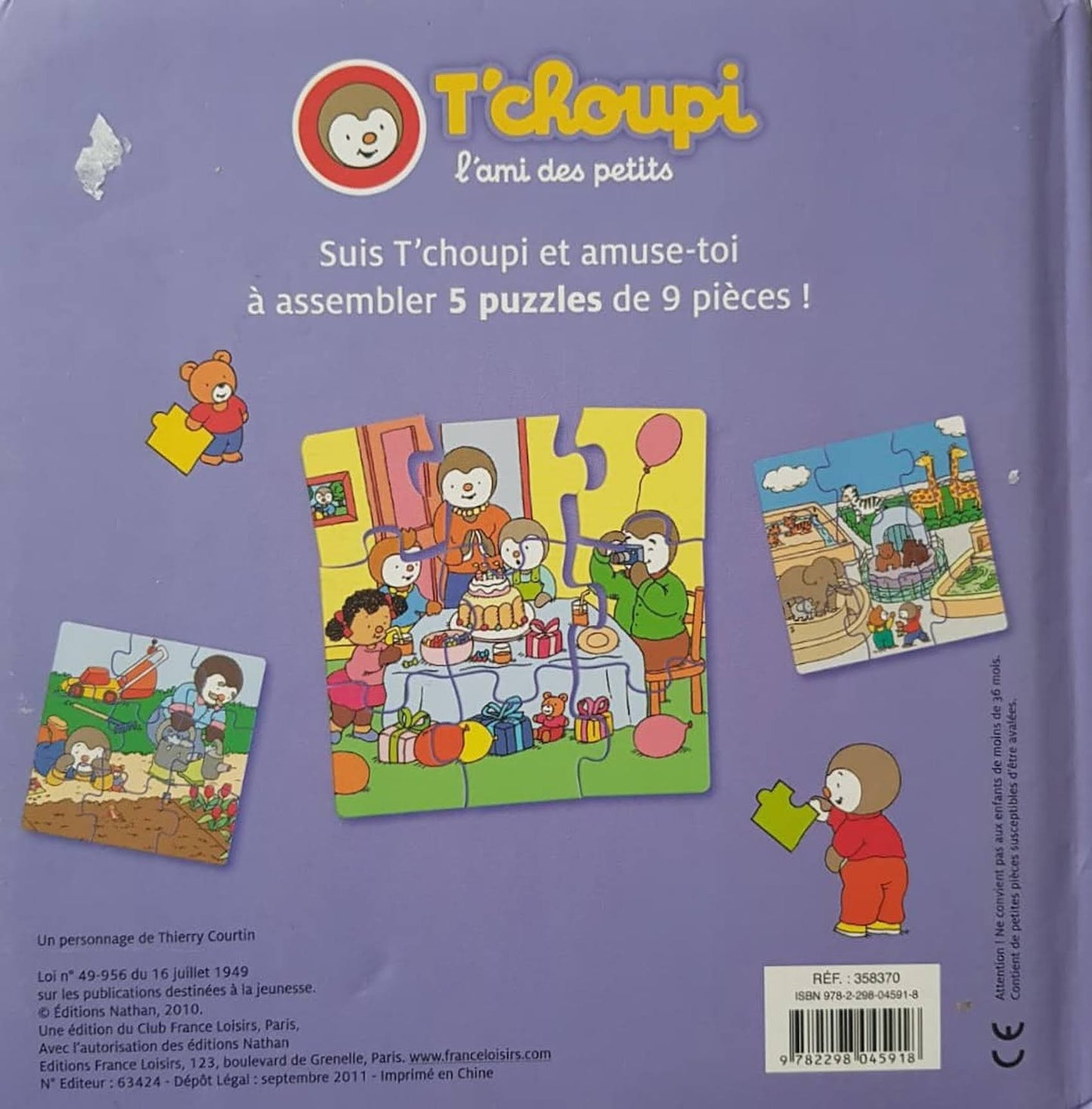 Le livre - Puzzle de T'choupi Well Read T'Choupi (6239010816185)