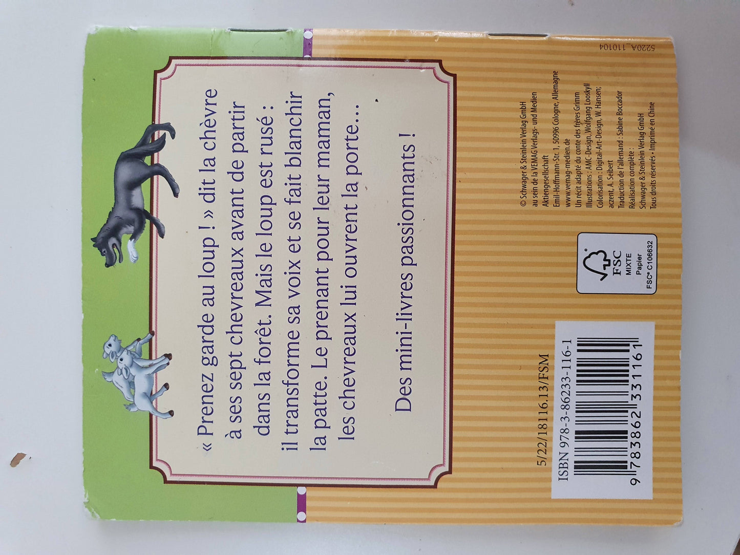 Le Loup et les sept Chevreaux Like New Not Applicable (6075334066361)