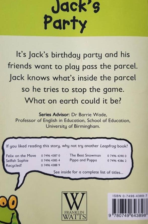 Leapfrog: Jack's Party Very Good, 12+Yrs Recuddles.ch (6550917513401)