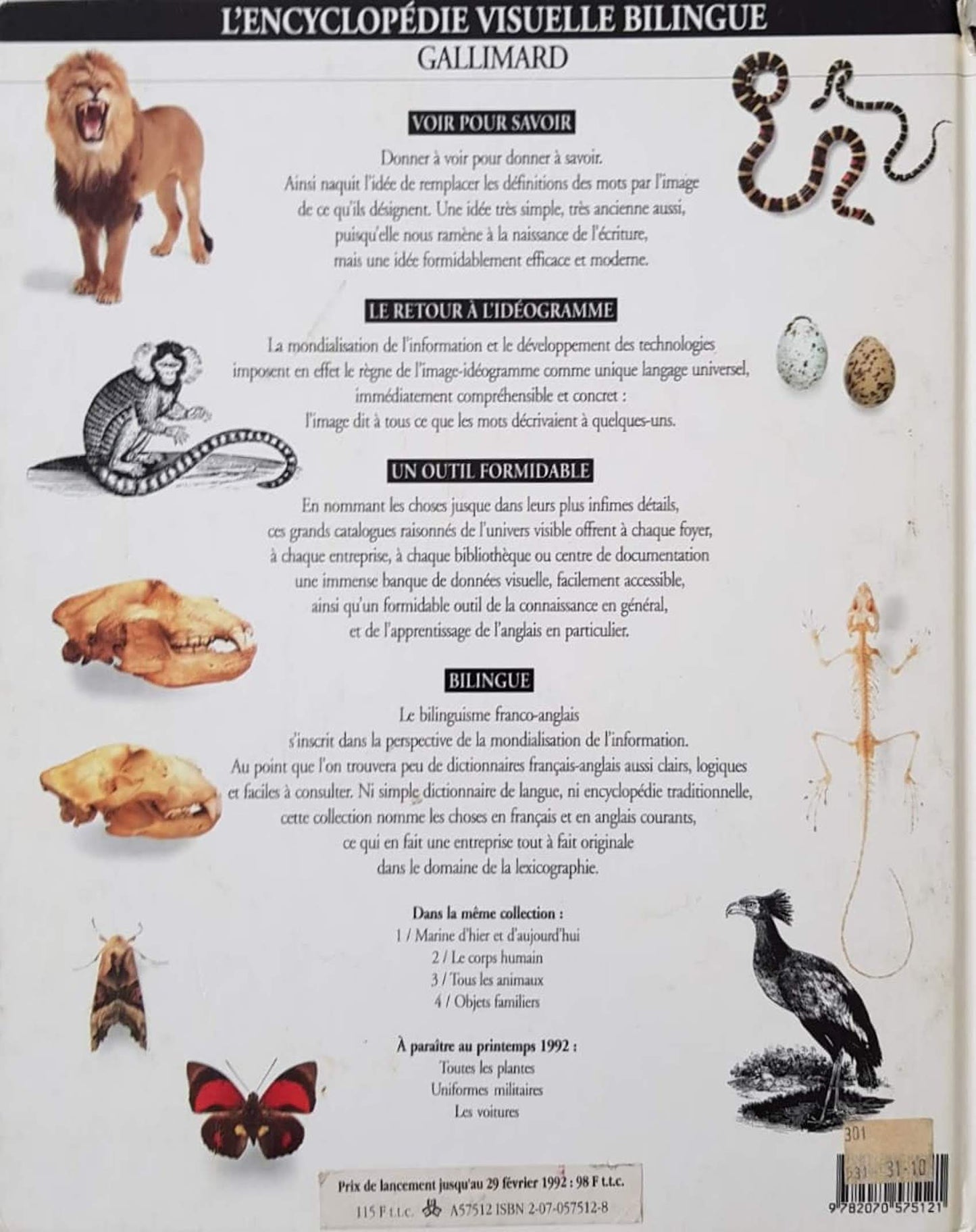 L'ENCYCLOPEDIE VISUELLE BILINGUE - TOUS LES ANIMAUX Very Good Recuddles.ch (6261480915129)