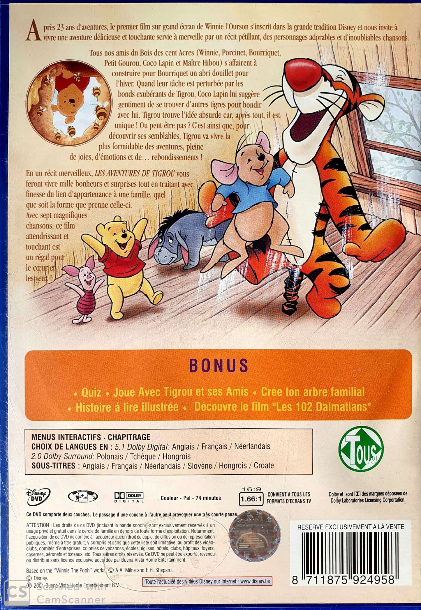 Les Aventures De Tigrou EN, FR ReCuddles (4606741381175)