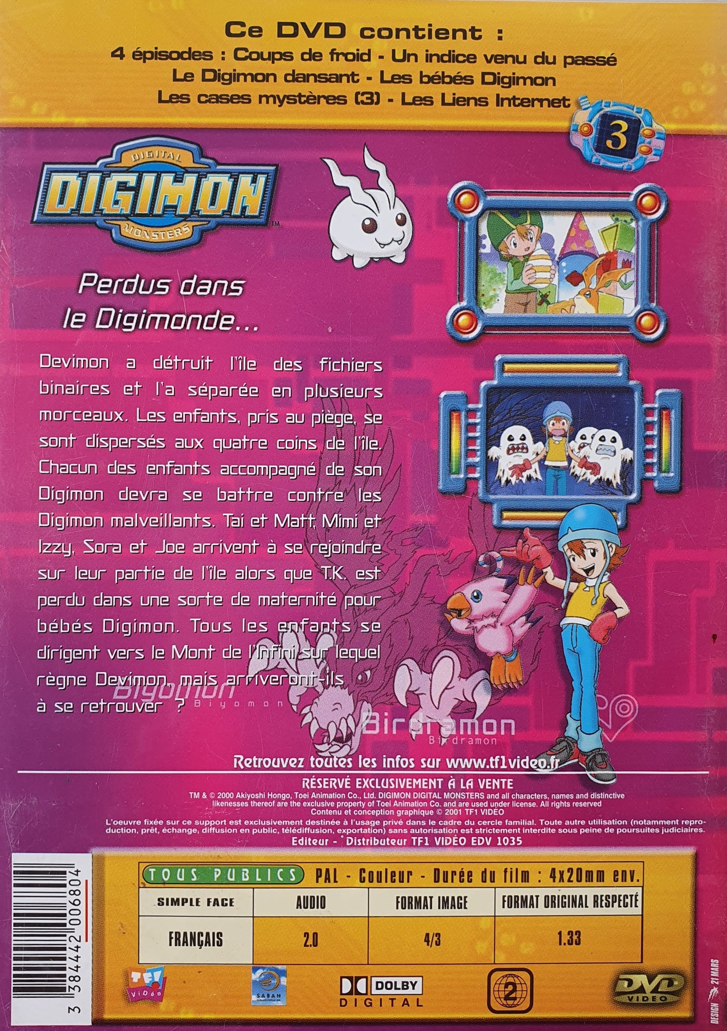 Les Digimon - Vol.3 : Vers le Mont de l'Infini French ReCuddles (4601804849207)