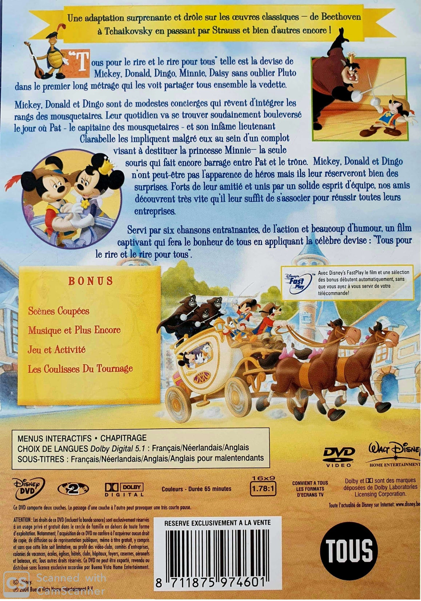 Les Trois Mousquetaires EN, FR Disney (4606740037687)