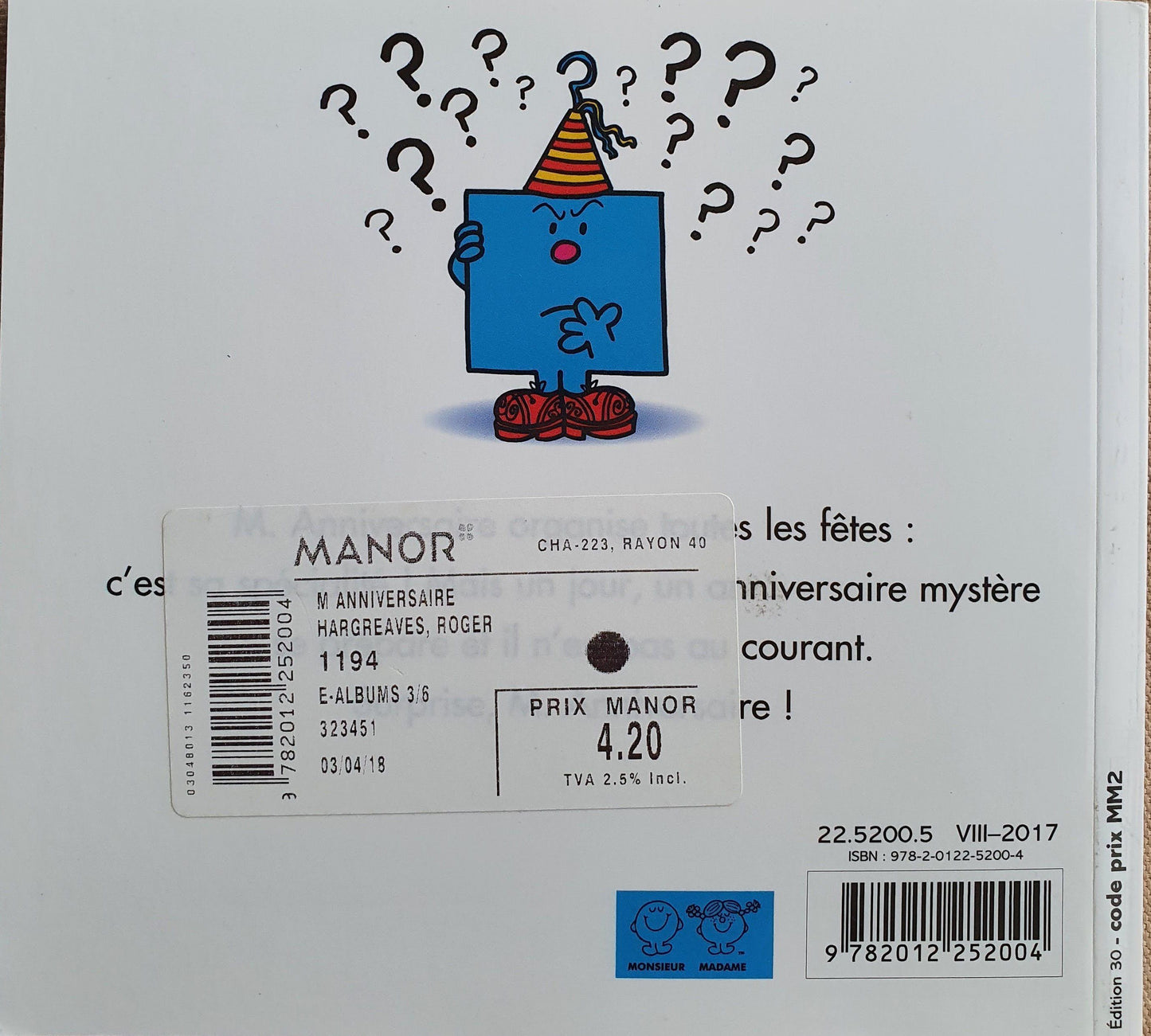 M. Anniversaire Like New Mr Men/Little Miss (4615786004535)