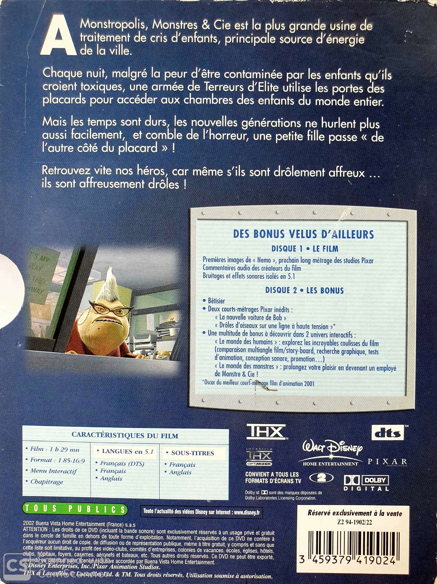 Monstres & Cie EN, FR Disney (4606740529207)