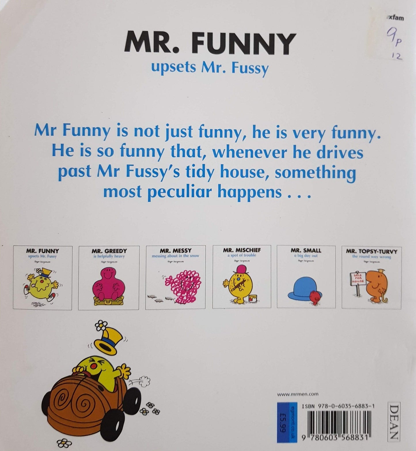 MR. FUNNY Upsets Mr. Fussy Very Good Mr Men/Little Miss (6172561047737)