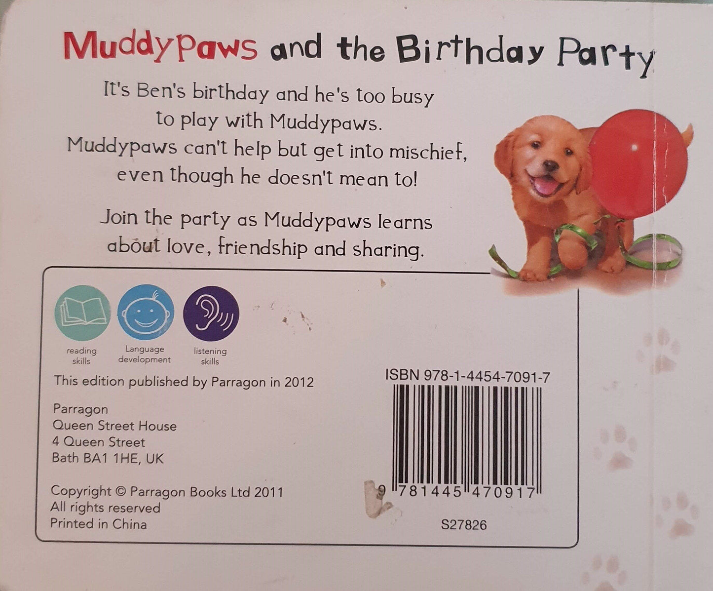 Muddy Paws and the Birthdat party Like New,English Recuddles.ch (6088029569209)