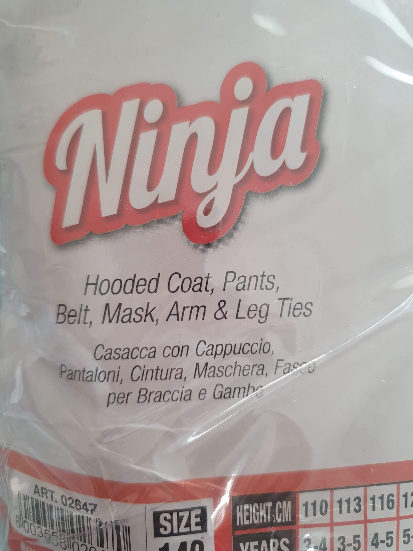 Ninja Outfit Like New, 8-10 years Recuddles.ch (6629177426105)