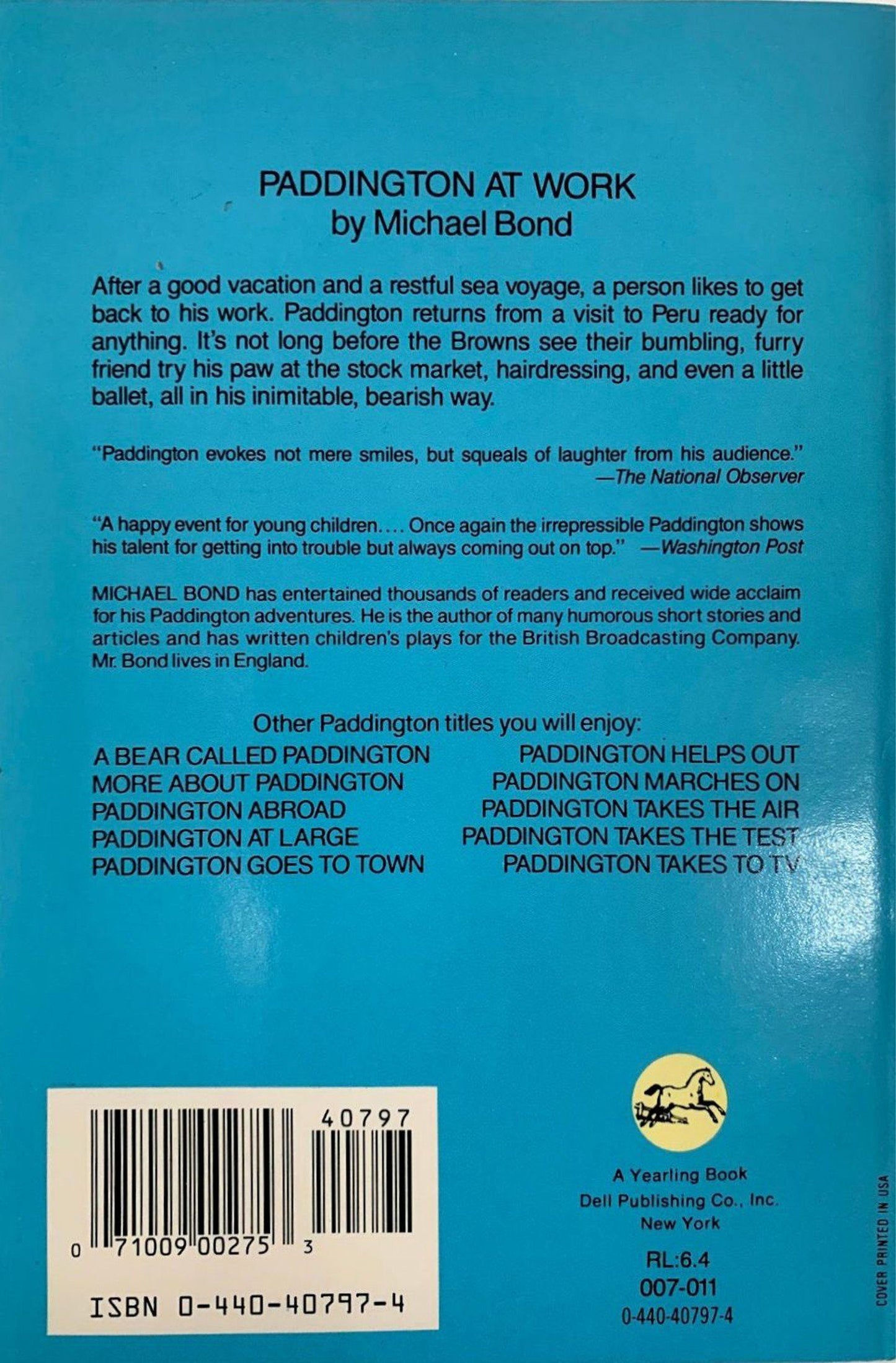 Paddington at Work Like New, 5+ years Recuddles.ch (7050830643385)