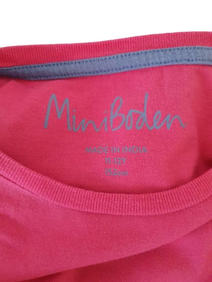 Pink Tunic with striped sleeves Miniboden, 14 yrs( 152 cm) Miniboden (4602532134967)