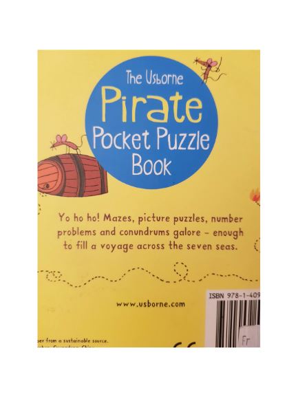 Pirate pocket Puzzle book Like New Usborne (4620178522167)