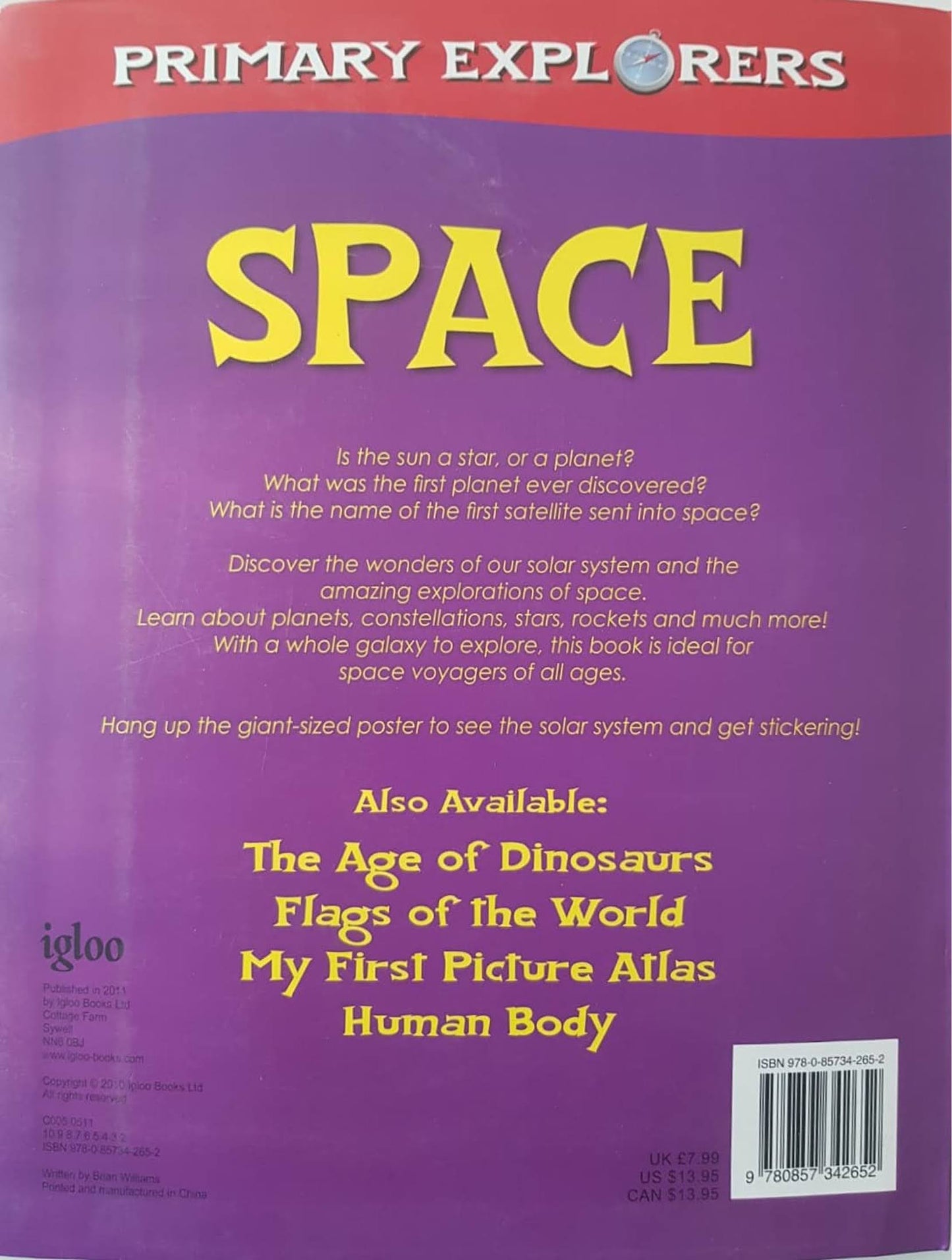 Primary Explorers SPACE Like New Recuddles.ch (6231272095929)