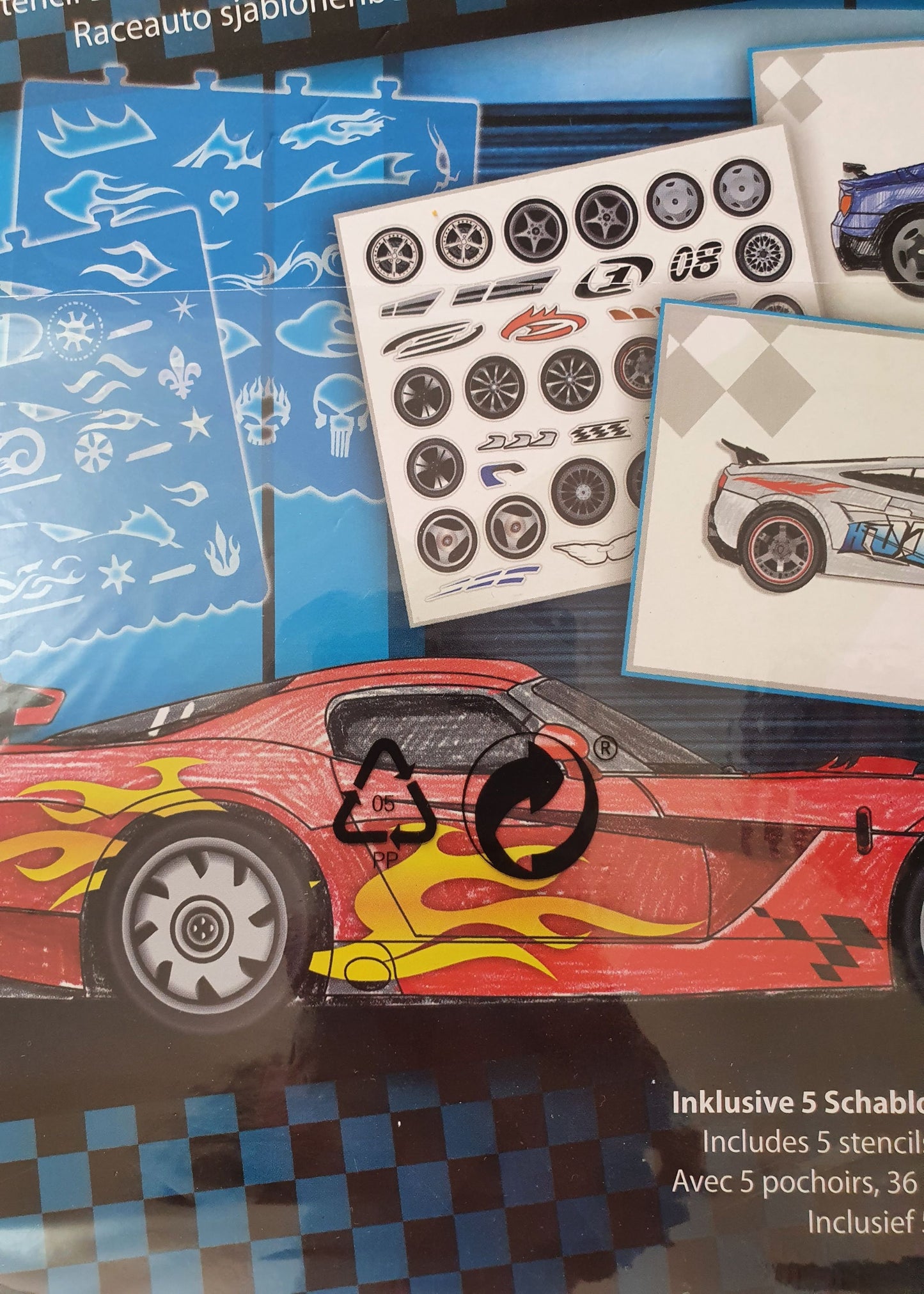 Rennauto Schablonenbuch Like New Not Applicable (4598533554231)