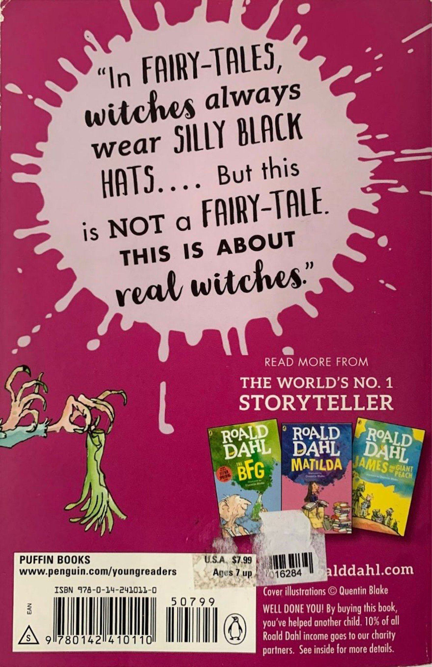 Roald Dahl - The Witches Like New, 6-12 years Roald Dahl (7050830479545)