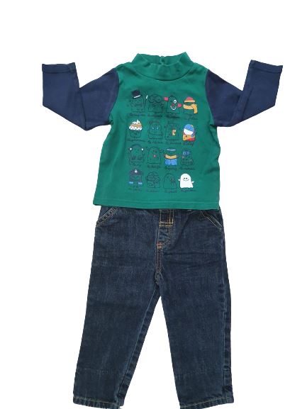 Shirt+ T-shirt + Jeans C&A, 80 cm C&A (4608319160375)