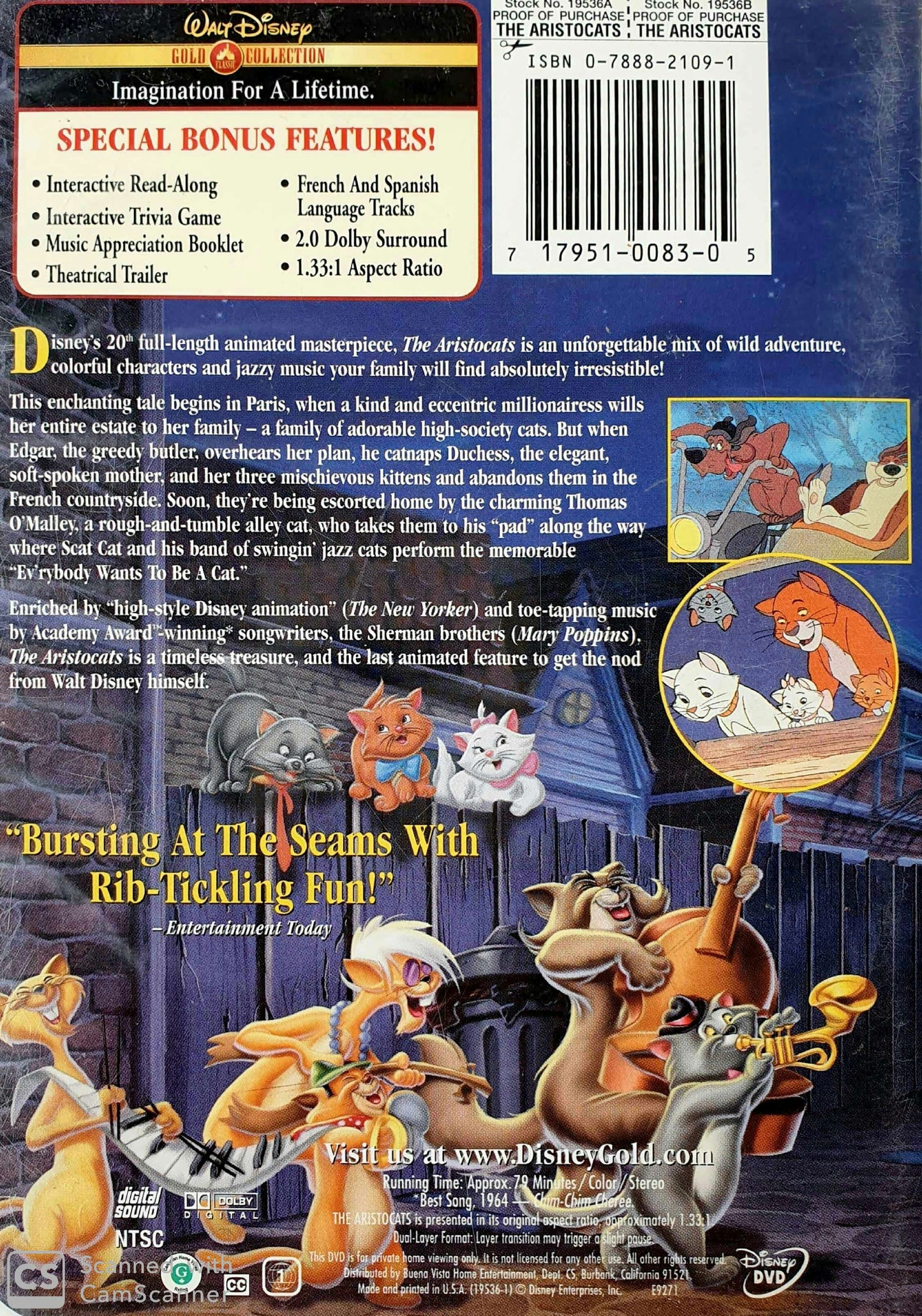 The Aristocats EN, FR Disney (4606740234295)