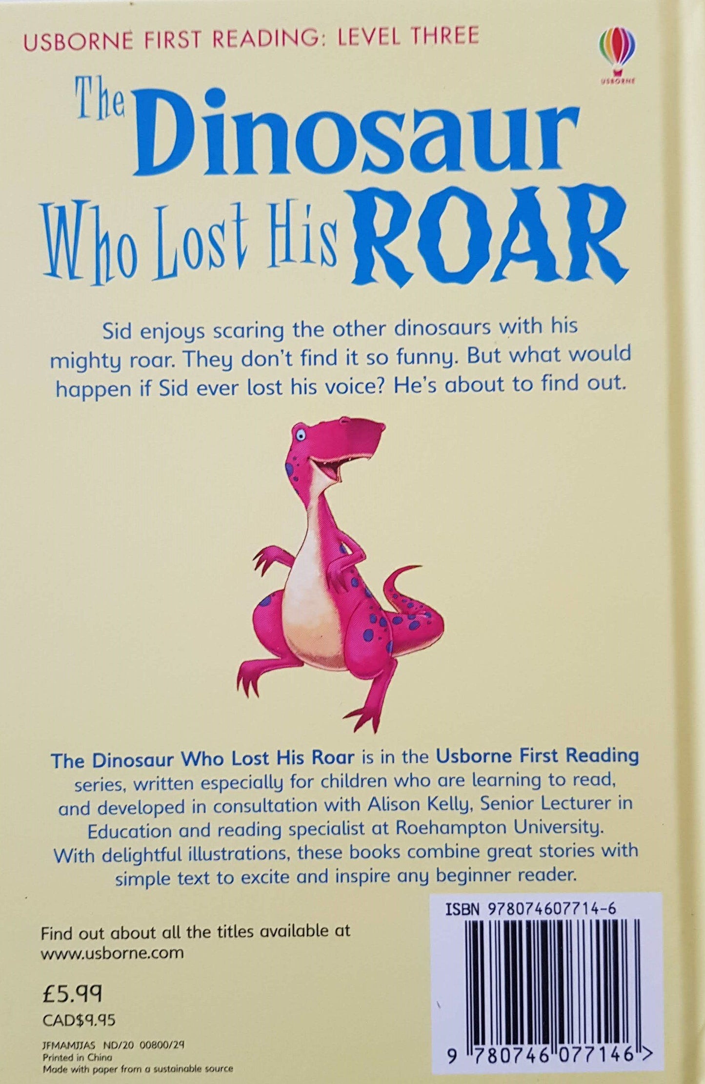 The Dinosaur who lost his roar New Usborne (6269382885561)