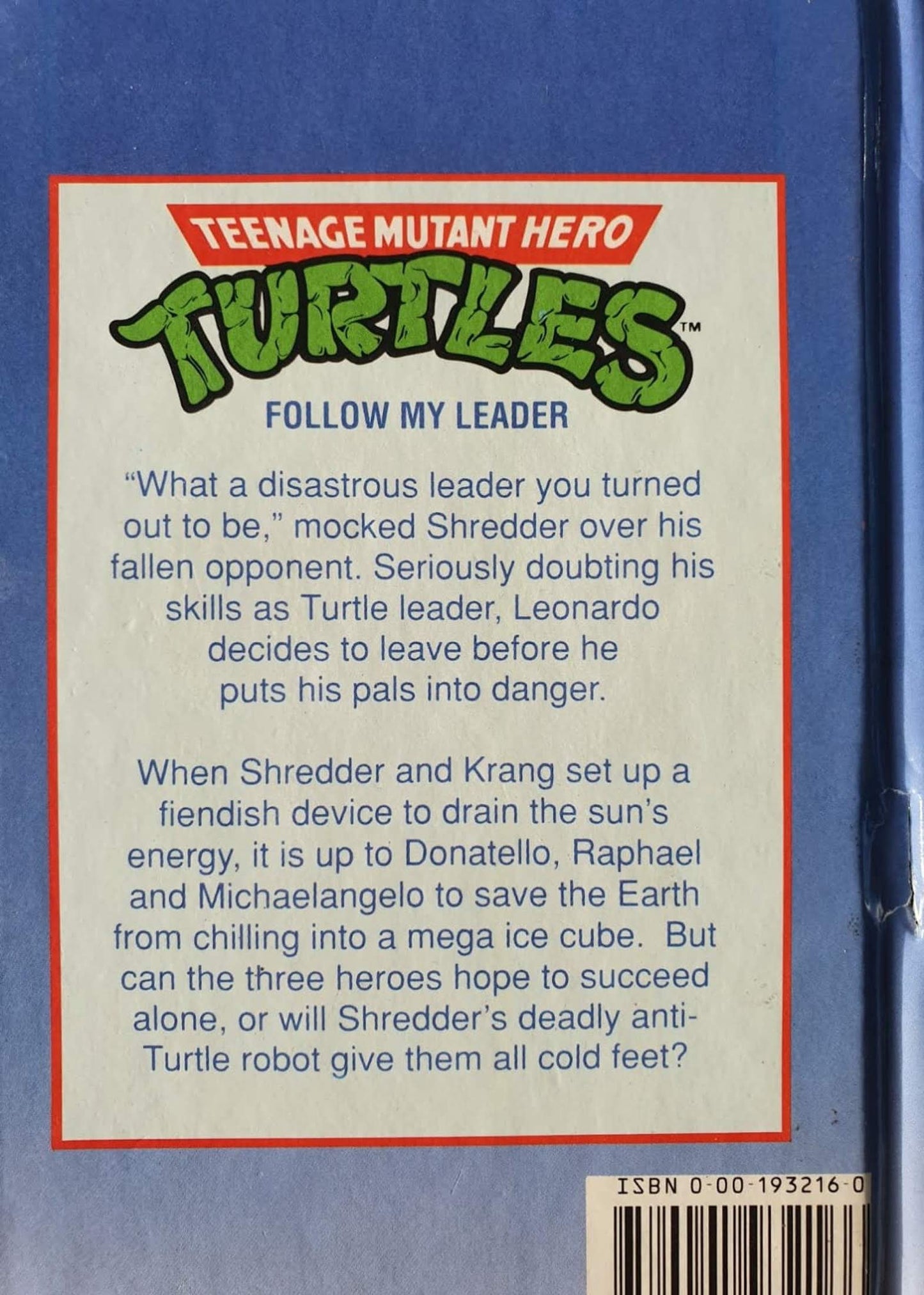 TURTLES - FOLLOW MY LEADER Very Good, 12+ yrs Recuddles.ch (6333753524409)