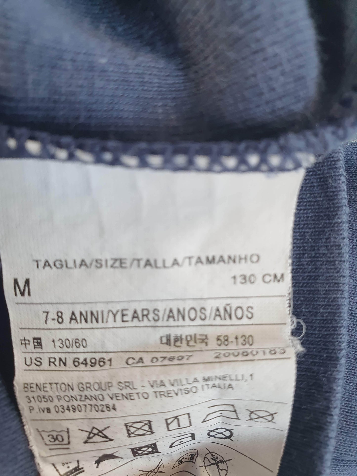 UCB 7-8 yrs (M) United Colors of Benetton (6943315198137)