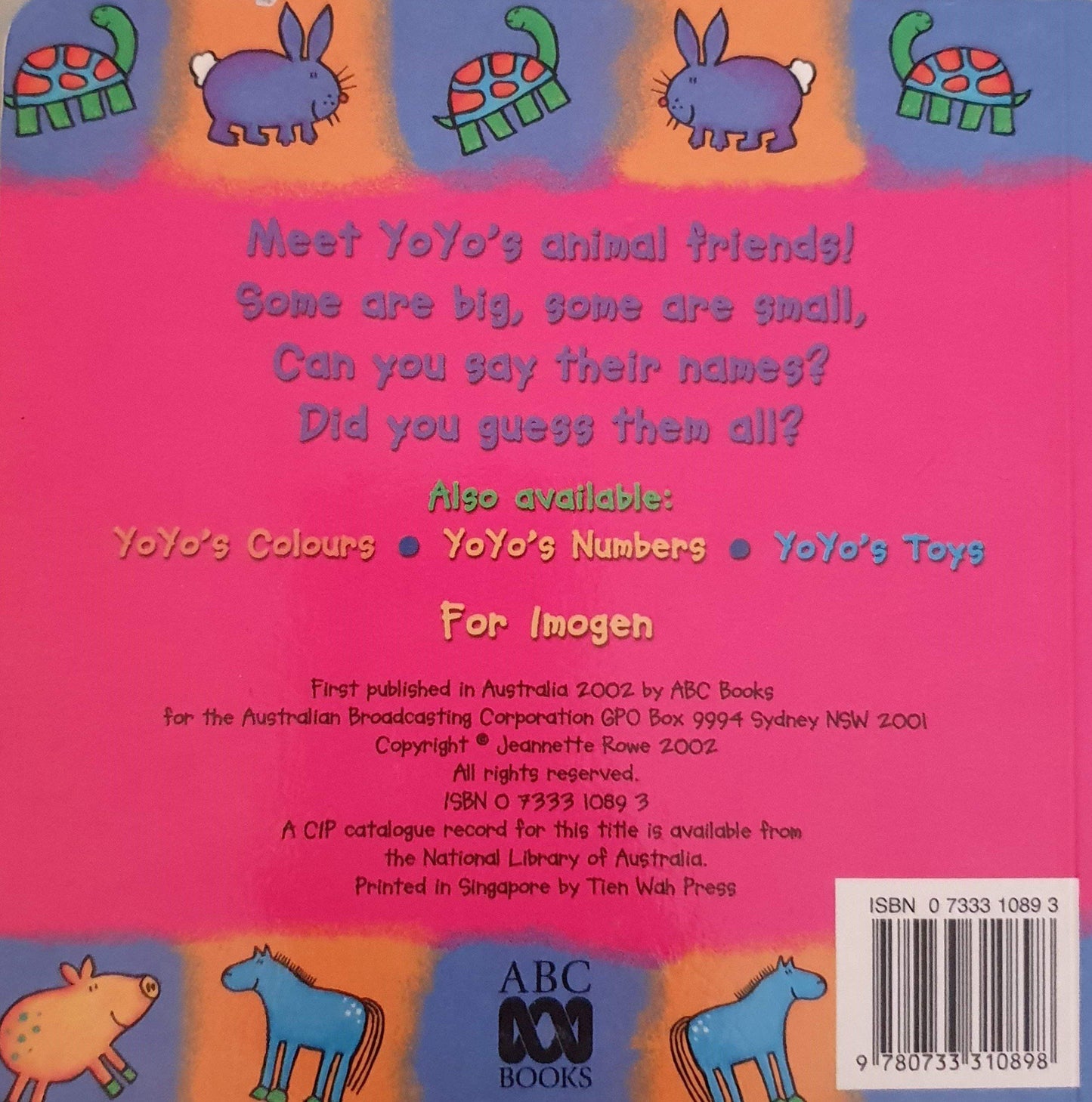 yoyo's Animal Friends Very Good,English Recuddles.ch (6088029700281)