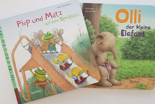 2 Bücher: Piep und Matz auf dem spielplatz, Olli der kleine Elefant Like New Not Applicable  (4596703985719)