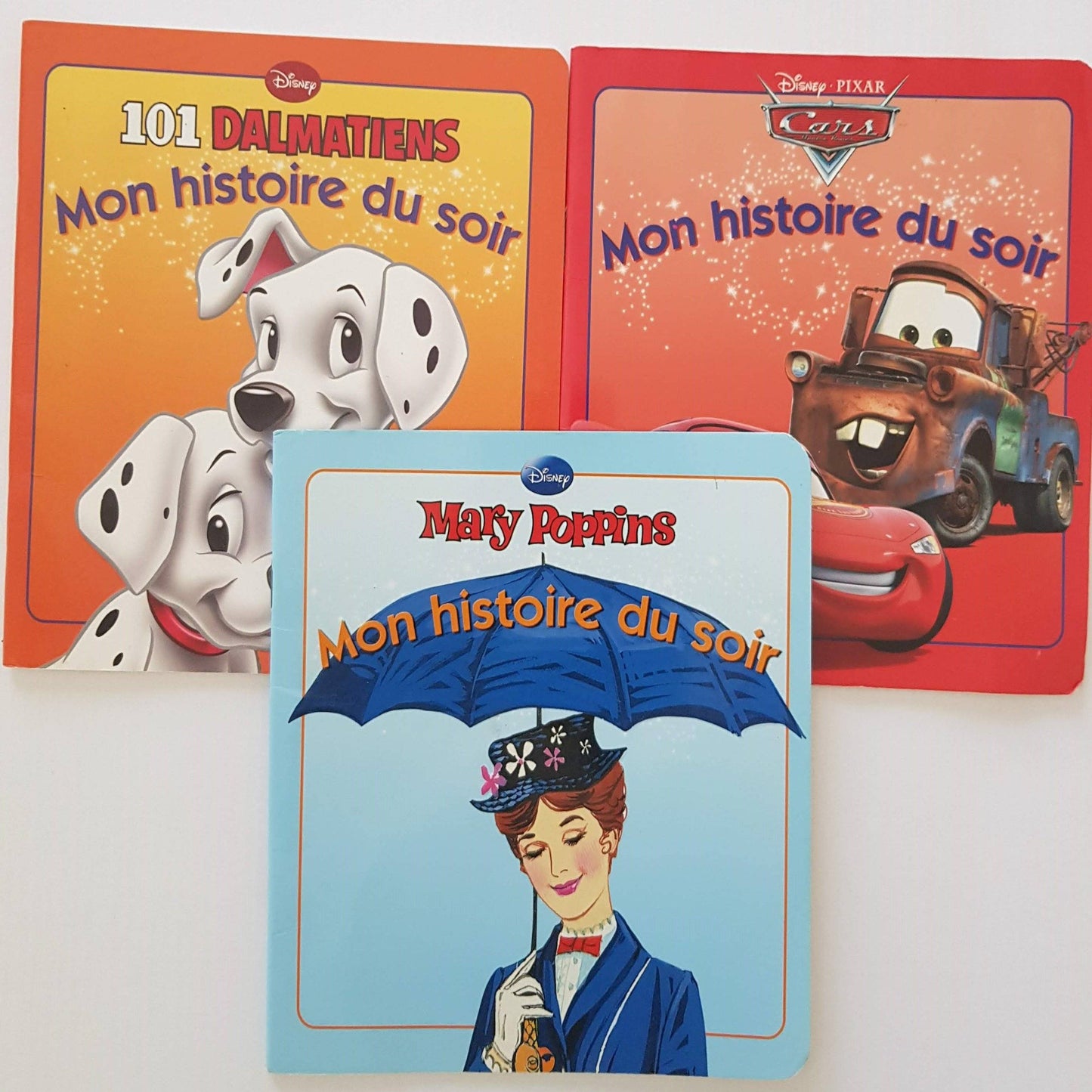 3 Livres: Mary Poppins,Cars,101 dalmatiens Like New Disney  (4596702937143)
