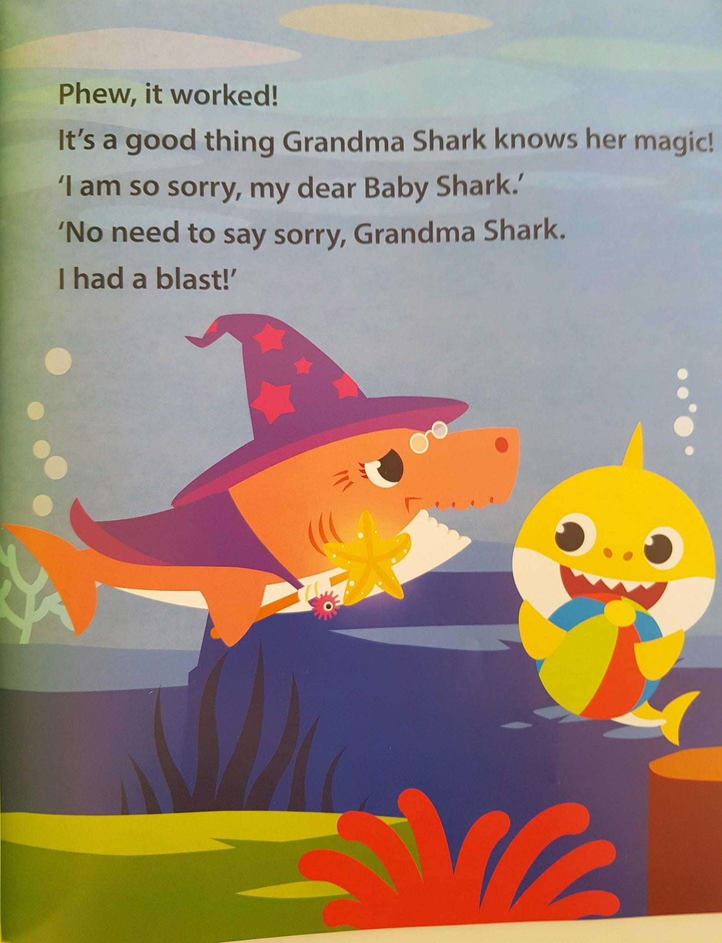 Baby Shark and Grandma's Magic wand Like New Recuddles.ch  (6229015331001)