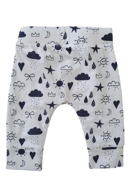 Black & White Printed Pant BABY, 3-6 months BABY  (4610898100279)