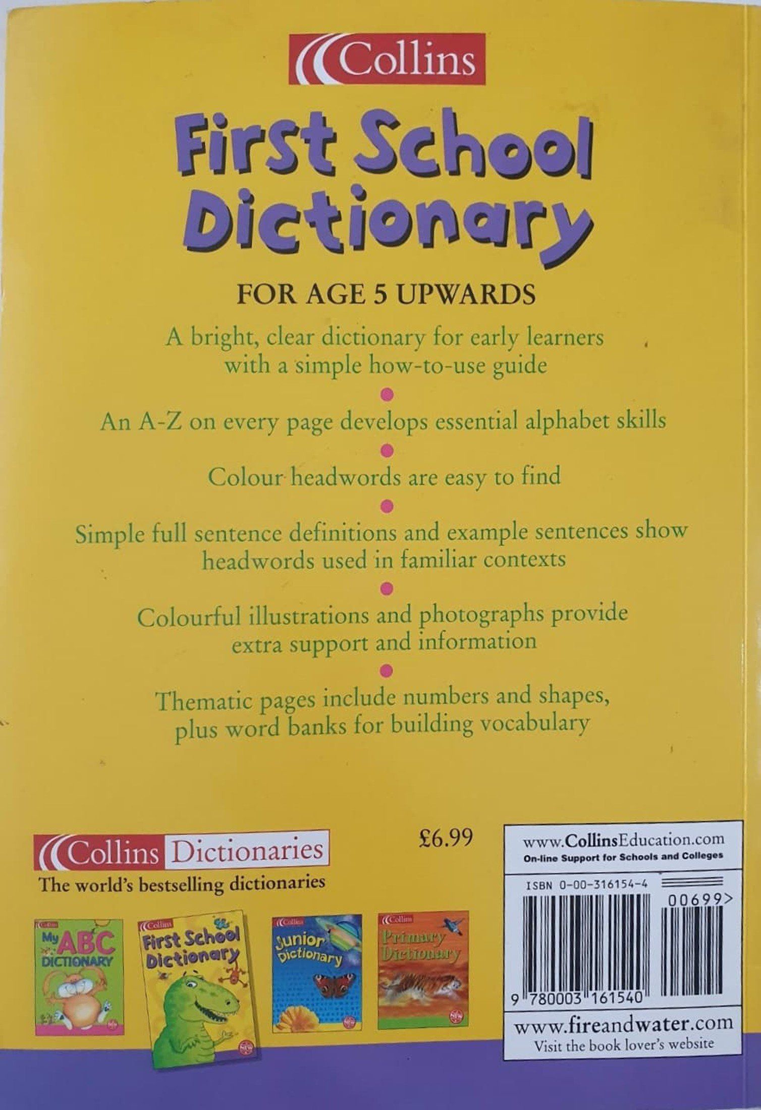 COLLINS FIRST SCHOOL DICTIONARY Like New Recuddles.ch  (6310607093945)