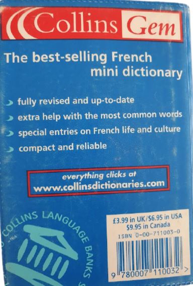 Collins Gem French Dictionary Like New Recuddles.ch  (6093268320441)