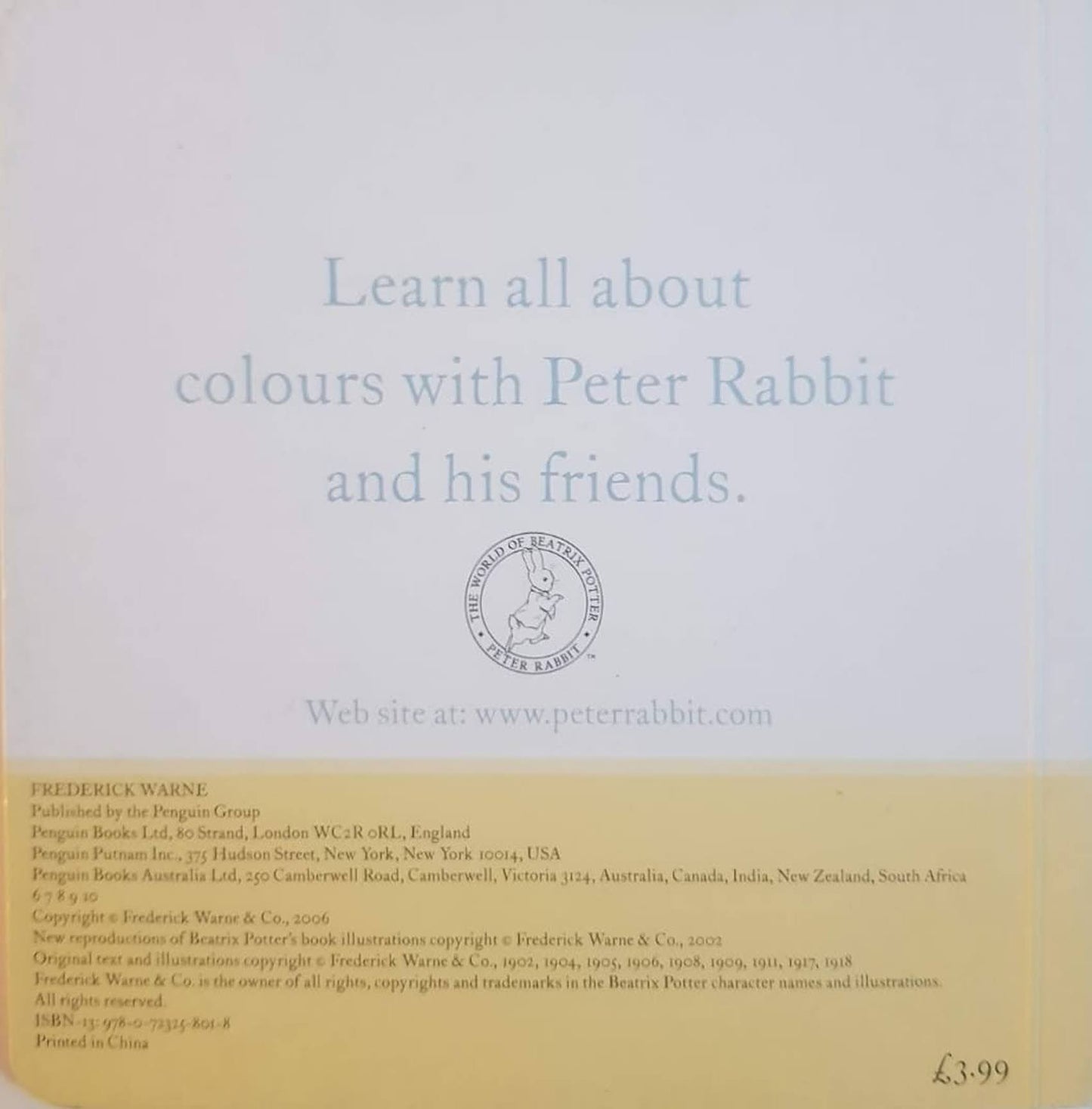 Colours with Peter Rabbit Like New Recuddles.ch  (6228979417273)